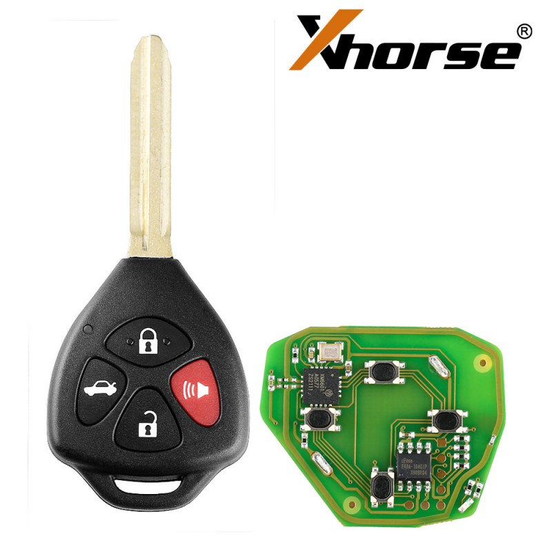XHORSE XKTO02EN Wired Universal Remote Key Toyota Style Flat 4 Buttons for VVDI VVDI2 Key Tool 5 pcs/lot