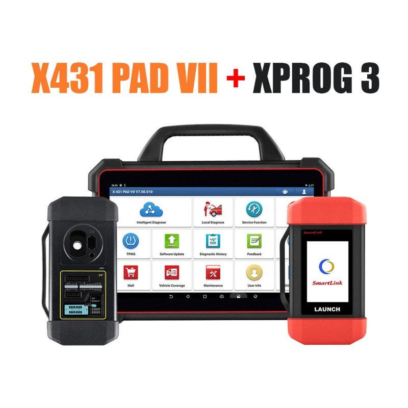 [On Sale] [Bundling Price] LAUNCH X431 PAD Ⅶ Plus X-PROG 3 Advanced Immobilizer & Key Programmer (Two Completed Devices)