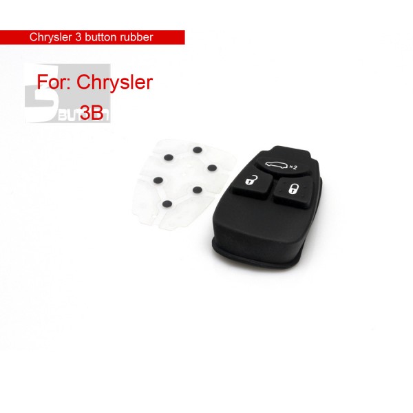 3 Button Rubber For Chrysler 5pcs/lot