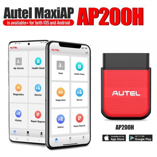 [US Ship] AUTEL MaxiAP AP200H Wireless Bluetooth OBD2 Scanner for All Vehicles (Android/iOS)