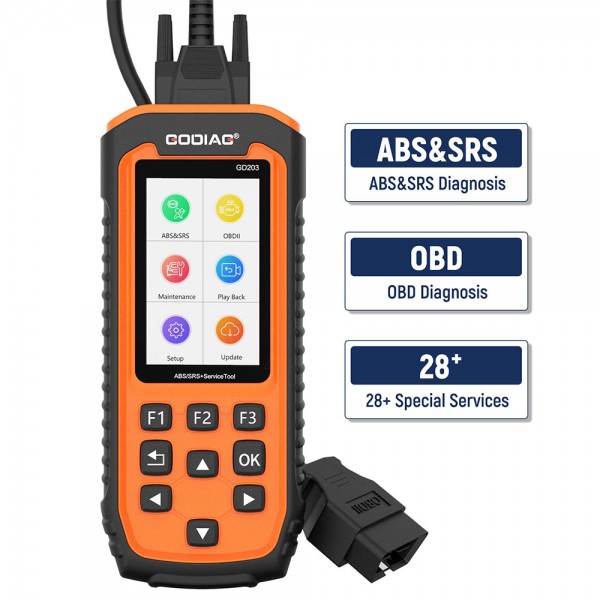 2021 GODIAG GD203 OBDII ABS SRS Code Reader Scanner with Special Function Free Update Lifetime
