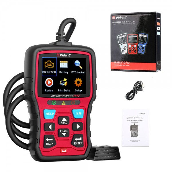 [US Ship] Red color Vident iEasy310Pro CAN OBDII/EOBD Code Reader