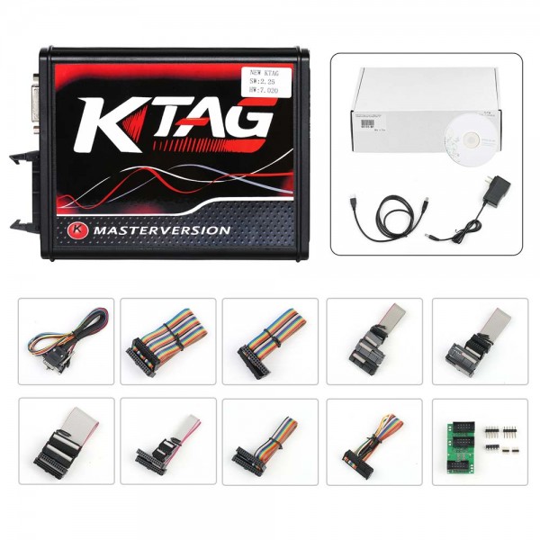 V2.25 KTM100 KTAG ECU Programming Tool Master Version Firmware V7.020 with Unlimited Token Red Board