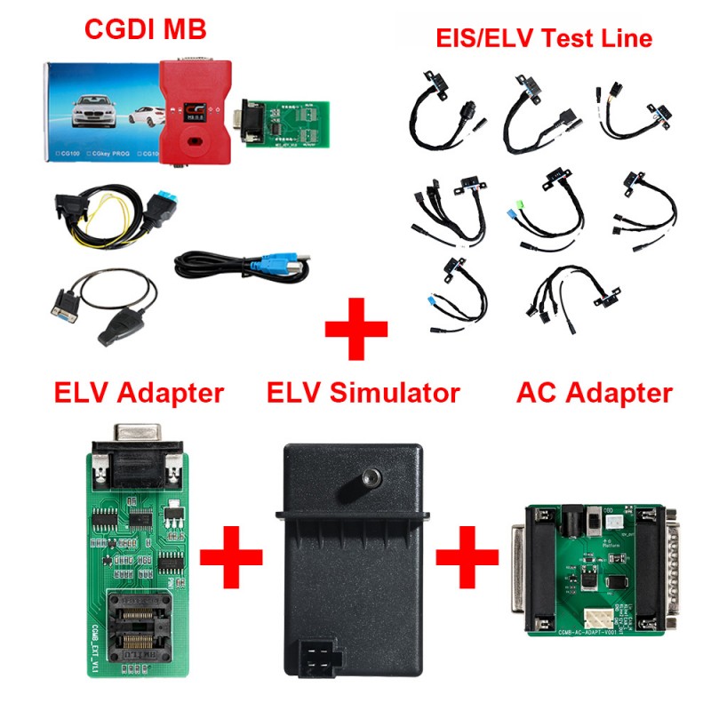 [UK/US Ship] CGDI MB with Full Adapters including EIS/ELV Test Line + ELV Adapter + ELV Simulator + AC Adapter with New Diode