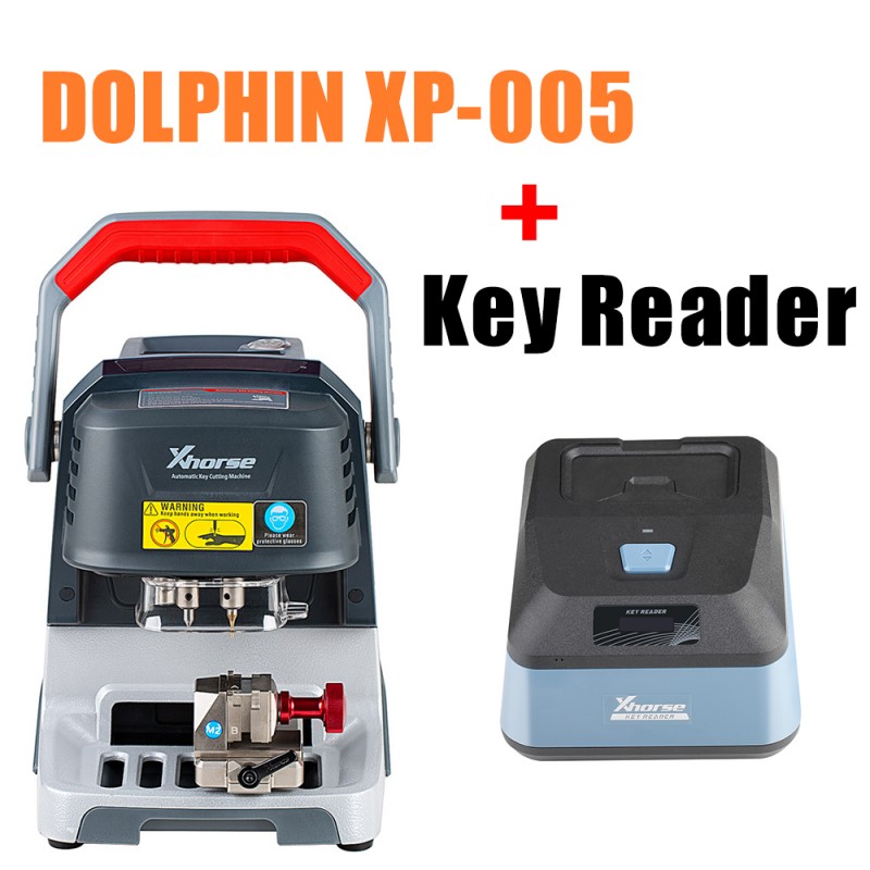 XHORSE DOLPHIN XP-005 Key Cutting Machine plus Xhorse XDKR00GL Key Reader Blade Skimmer Key (Completed Two Devices)