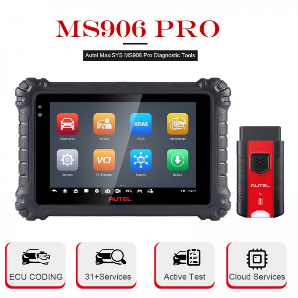 [On Sale] [US Ship] Autel MaxiSys MS906S Pro OBD2/OBD1 Bi-Directional Diagnostic Scanner and Key Programmer 1 Year Free Update